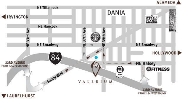 map of Hollywood District, Portland Oregon